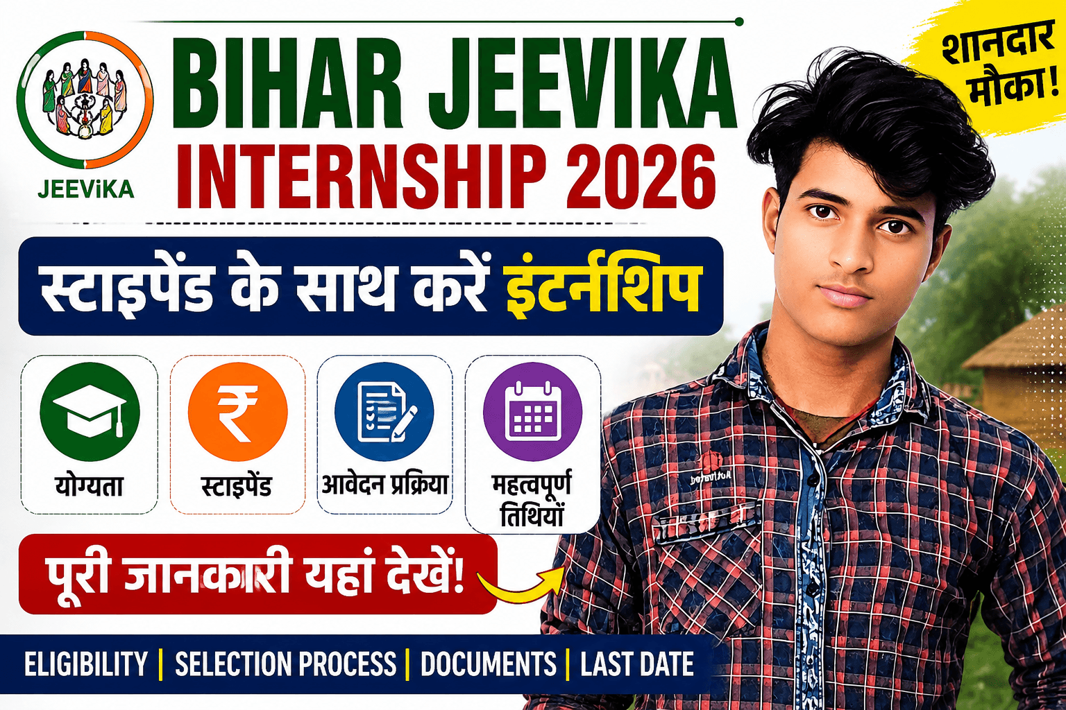 Bihar Jeevika Internship 2026 Apply Online, Eligibility, Stipend, Last Date, BRLPS Internship Details in Hindi