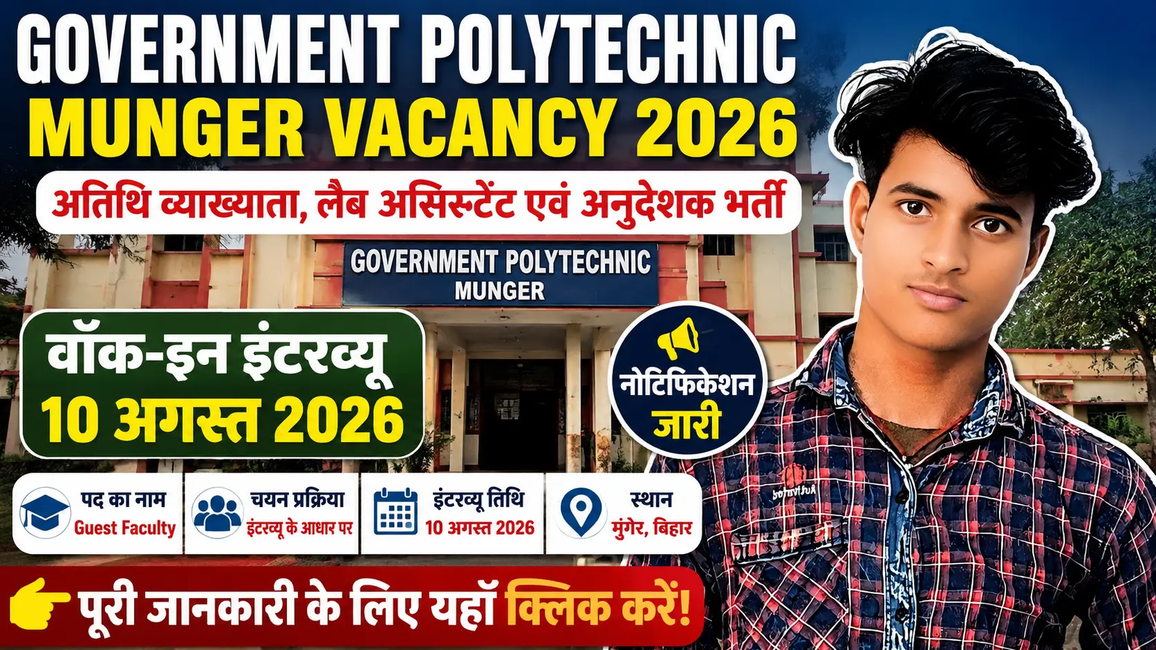 Government Polytechnic Munger Vacancy 2026